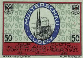 Német Birodalom/Weimari Köztársaság/ Lübeck 1921. 50Pf(5x) 5klf db, teljes sor T:I,I-