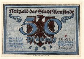 Német Birodalom/Weimari Köztársaság/ Arnstadt 1921. 50Pf(6x) 6klf db, teljes sor T:I