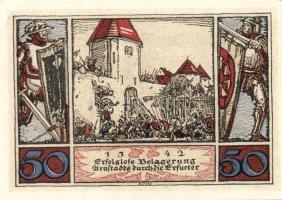 Német Birodalom/Weimari Köztársaság/ Arnstadt 1921. 50Pf(6x) 6klf db, teljes sor T:I