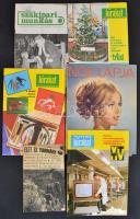 1968-1977 Vegyes retró újság tétel, 6 db, közte 3 db Kirakat. Változó állapotban, közte szakadt borítóval