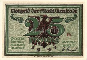 Német Birodalom/Weimari Köztársaság/ Arnstadt 1921. 25Pf(6x) 6klf db, teljes sor T:I