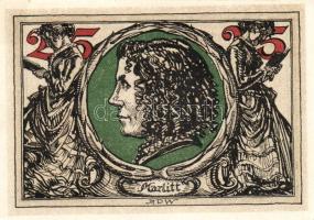 Német Birodalom/Weimari Köztársaság/ Arnstadt 1921. 25Pf(6x) 6klf db, teljes sor T:I