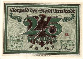 Német Birodalom/Weimari Köztársaság/ Arnstadt 1921. 25Pf(6x) 6klf db, teljes sor T:I