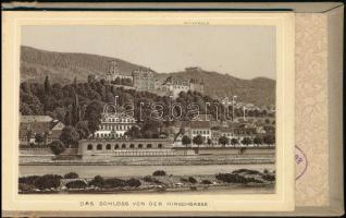 cca 1900 Heidelberg, leporello, utolsó oldalon szakadással, 8×12 cm