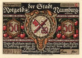 Német Birodalom/Weimari Köztársaság/ Naumburg 1920. 50Pf(12x) 12klf db, teljes sor T:I