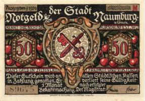 Német Birodalom/Weimari Köztársaság/ Naumburg 1920. 50Pf(12x) 12klf db, teljes sor T:I