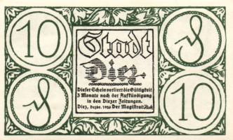 Német Birodalom/Weimari Köztársaság/ Diez 1920. 10Pf + 25Pf + 50Pf 3klf db, teljes sor T:I