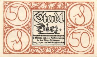 Német Birodalom/Weimari Köztársaság/ Diez 1920. 10Pf + 25Pf + 50Pf 3klf db, teljes sor T:I