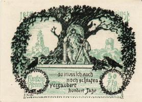 Német Birodalom/Weimari Köztársaság/ Frankenhausen 1921. 50Pf(6x) 6klf db, teljes sor T:I