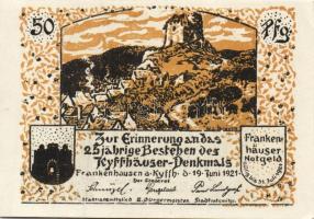 Német Birodalom/Weimari Köztársaság/ Frankenhausen 1921. 50Pf(6x) 6klf db, teljes sor T:I