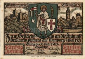 Német Birodalom/Weimari Köztársaság/ Eisenach 1921. 50Pf(6x) 6klf db, teljes sor T:I