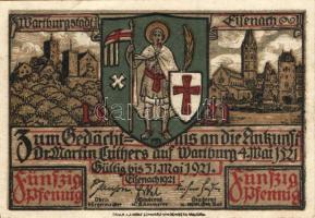 Német Birodalom/Weimari Köztársaság/ Eisenach 1921. 50Pf(6x) 6klf db, teljes sor T:I