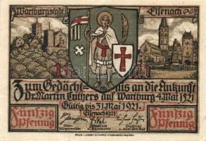 Német Birodalom/Weimari Köztársaság/ Eisenach 1921. 50Pf(6x) 6klf db, teljes sor T:I