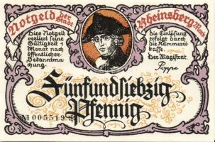 Német Birodalom/Weimari Köztársaság/ Rheinsberg 1922. 25Pf(4x) + 50Pf(4x) + 75Pf(4x) összesen 12klf ...