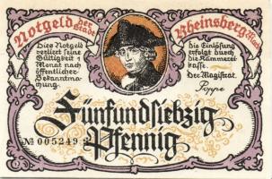 Német Birodalom/Weimari Köztársaság/ Rheinsberg 1922. 25Pf(4x) + 50Pf(4x) + 75Pf(4x) összesen 12klf ...