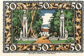 Német Birodalom/Weimari Köztársaság/ Rheinsberg 1922. 25Pf(4x) + 50Pf(4x) + 75Pf(4x) összesen 12klf ...