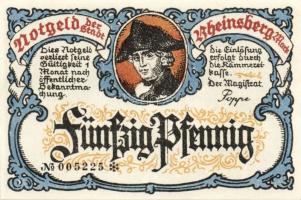 Német Birodalom/Weimari Köztársaság/ Rheinsberg 1922. 25Pf(4x) + 50Pf(4x) + 75Pf(4x) összesen 12klf ...