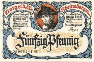 Német Birodalom/Weimari Köztársaság/ Rheinsberg 1922. 25Pf(4x) + 50Pf(4x) + 75Pf(4x) összesen 12klf ...