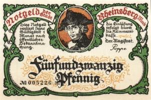 Német Birodalom/Weimari Köztársaság/ Rheinsberg 1922. 25Pf(4x) + 50Pf(4x) + 75Pf(4x) összesen 12klf ...