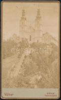 cca 1880 Graz, Mariatrost-templom, keményhátú fotó, 11×6,5 cm / Graz, Mariatrost