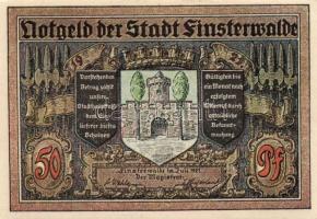 Német Birodalom/Weimari Köztársaság/ Finsterwalde 1921. 25Pf + 50Pf + 75Pf 3klf db, teljes sor T:I