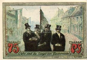 Német Birodalom/Weimari Köztársaság/ Finsterwalde 1921. 25Pf + 50Pf + 75Pf 3klf db, teljes sor T:I