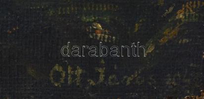 Olvashatatlan jelzéssel: Szarvas. Olaj, vászon. Jelzett. 71x50 cm