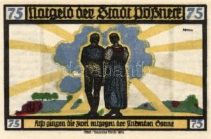 Német Birodalom/Weimari Köztársaság/ Pössneck 1921. 25Pf(3x) + 50Pf(3x) + 75Pf(4x) összesen 10klf db...