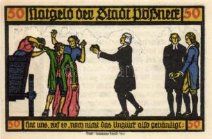 Német Birodalom/Weimari Köztársaság/ Pössneck 1921. 25Pf(3x) + 50Pf(3x) + 75Pf(4x) összesen 10klf db...