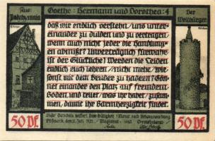 Német Birodalom/Weimari Köztársaság/ Pössneck 1921. 25Pf(3x) + 50Pf(3x) + 75Pf(4x) összesen 10klf db...