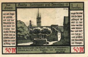 Német Birodalom/Weimari Köztársaság/ Pössneck 1921. 25Pf(3x) + 50Pf(3x) + 75Pf(4x) összesen 10klf db...
