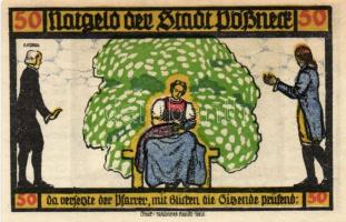 Német Birodalom/Weimari Köztársaság/ Pössneck 1921. 25Pf(3x) + 50Pf(3x) + 75Pf(4x) összesen 10klf db...