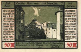 Német Birodalom/Weimari Köztársaság/ Pössneck 1921. 25Pf(3x) + 50Pf(3x) + 75Pf(4x) összesen 10klf db...