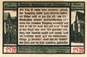 Német Birodalom/Weimari Köztársaság/ Pössneck 1921. 25Pf(3x) + 50Pf(3x) + 75Pf(4x) összesen 10klf db...