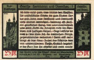 Német Birodalom/Weimari Köztársaság/ Pössneck 1921. 25Pf(3x) + 50Pf(3x) + 75Pf(4x) összesen 10klf db...