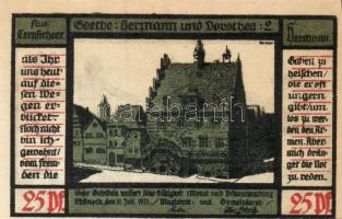 Német Birodalom/Weimari Köztársaság/ Pössneck 1921. 25Pf(3x) + 50Pf(3x) + 75Pf(4x) összesen 10klf db...