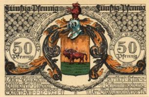 Német Birodalom/Weimari Köztársaság/ Schleiz 1921. 50Pf(8x) 8klf db, teljes sor T:I