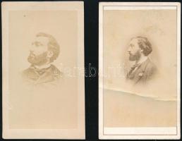 Léon Gambetta (1838-1882) francia politikus, újságíró, 2 db fotó, 10×6 cm