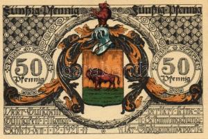 Német Birodalom/Weimari Köztársaság/ Schleiz 1921. 50Pf(8x) 8klf db, teljes sor T:I