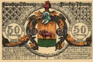 Német Birodalom/Weimari Köztársaság/ Schleiz 1921. 50Pf(8x) 8klf db, teljes sor T:I