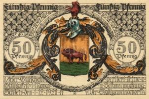 Német Birodalom/Weimari Köztársaság/ Schleiz 1921. 50Pf(8x) 8klf db, teljes sor T:I