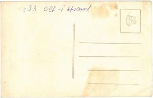 1933 Olt, Strand az Olt mentén, fürdőzők / beach along Olt river, bathers. photo (fl)