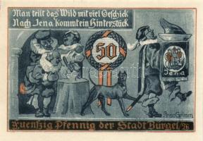 Német Birodalom/Weimari Köztársaság/ Bürgel 1921. 25Pf(2x) + 50Pf(2x) + 75Pf(2x) 6klf db, teljes sor...