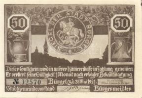 Német Birodalom/Weimari Köztársaság/ Bürgel 1921. 25Pf(2x) + 50Pf(2x) + 75Pf(2x) 6klf db, teljes sor...