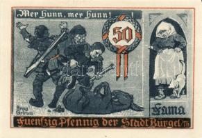 Német Birodalom/Weimari Köztársaság/ Bürgel 1921. 25Pf(2x) + 50Pf(2x) + 75Pf(2x) 6klf db, teljes sor...