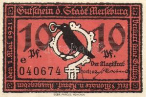 Német Birodalom/Weimari Köztársaság/ Merseburg 1921. 5Pf + 10Pf + 20Pf + 50Pf (6x) összesen 10klf db...