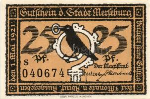 Német Birodalom/Weimari Köztársaság/ Merseburg 1921. 5Pf + 10Pf + 20Pf + 50Pf (6x) összesen 10klf db...