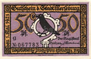 Német Birodalom/Weimari Köztársaság/ Merseburg 1921. 5Pf + 10Pf + 20Pf + 50Pf (6x) összesen 10klf db...