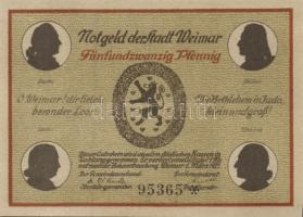 Német Birodalom/Weimari Köztársaság/ Weimar 1921. 25Pf(6x) 6klf db, teljes sor T:I