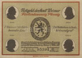 Német Birodalom/Weimari Köztársaság/ Weimar 1921. 25Pf(6x) 6klf db, teljes sor T:I